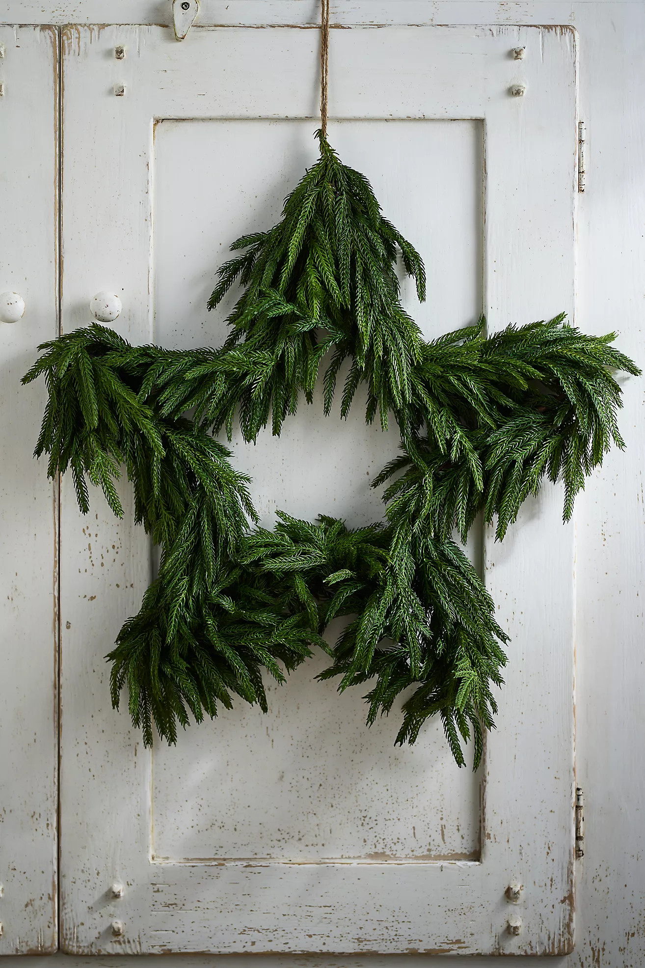 Faux Norfolk Pine Star Wreath | Anthropologie (US)