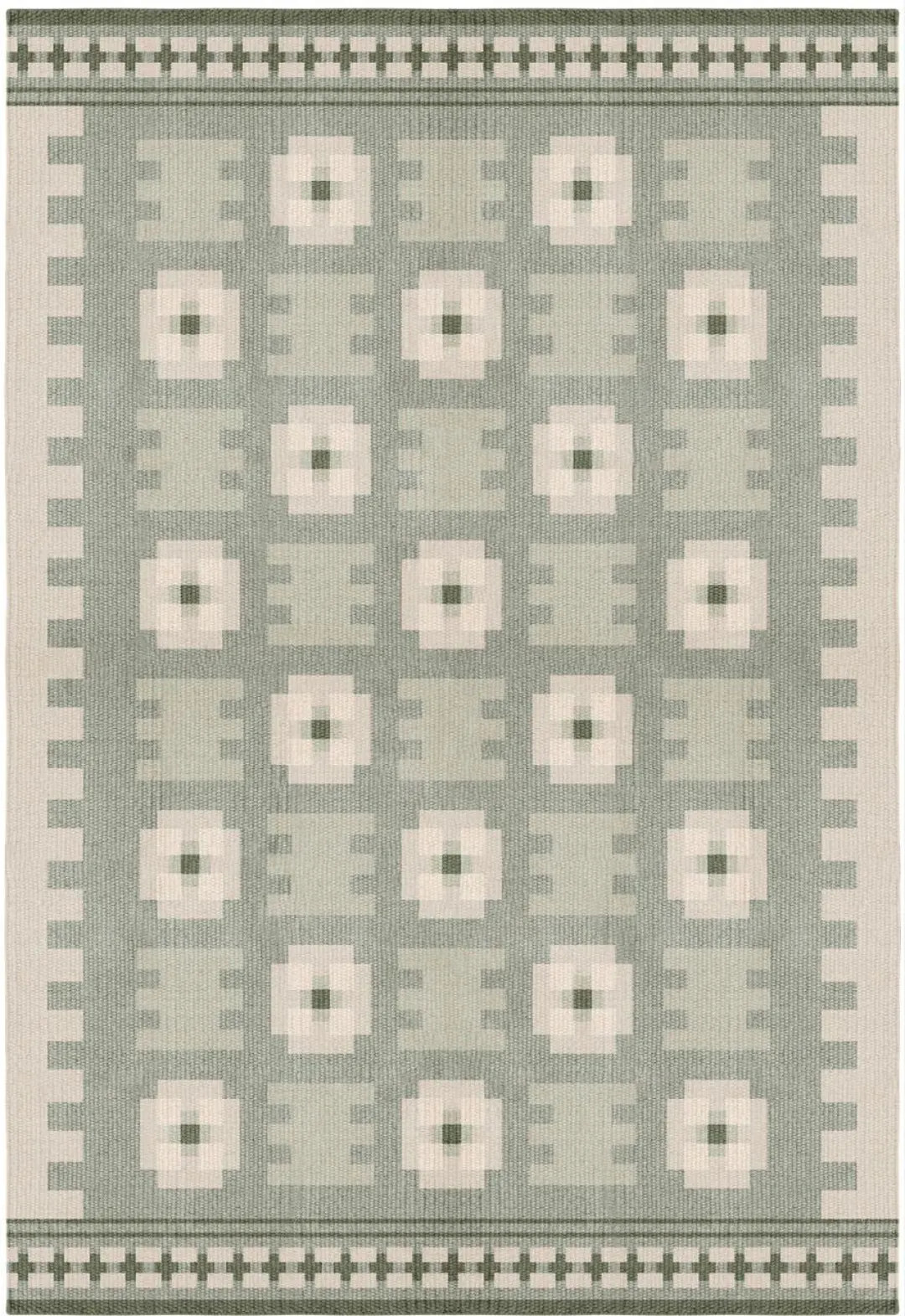 Röllakan Selma Wool Rug - Sage Green | Handwoven Scandinavian Flat Weave Carpet for Livingroom | Etsy (US)