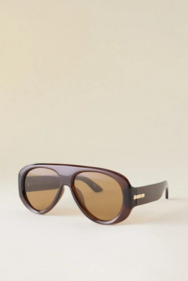 Le Specs Dream Boat Oversized Aviator Sunglasses | Anthropologie (UK)