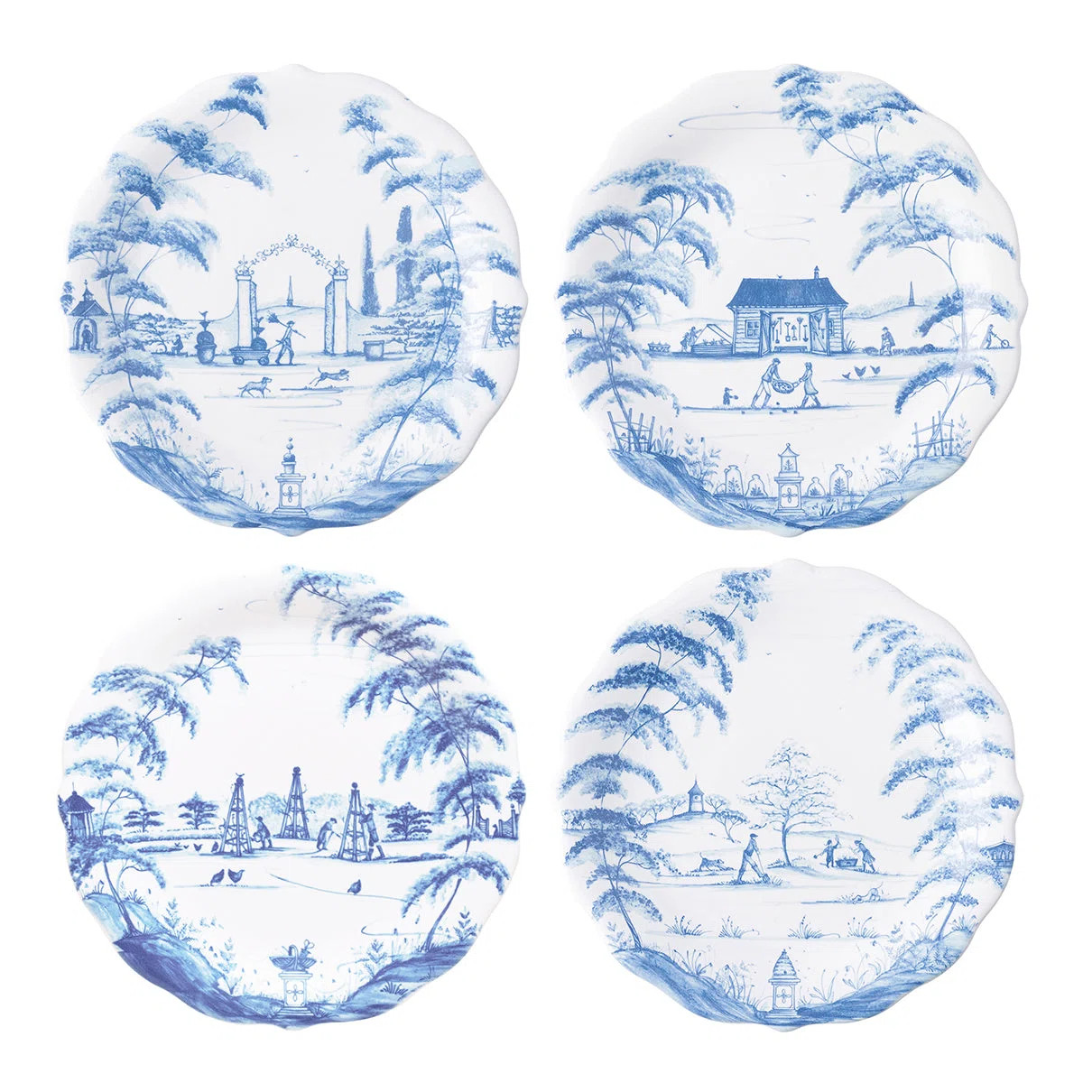 Country Estate Party Plate Assorted 4 - Piece Set | Wayfair North America