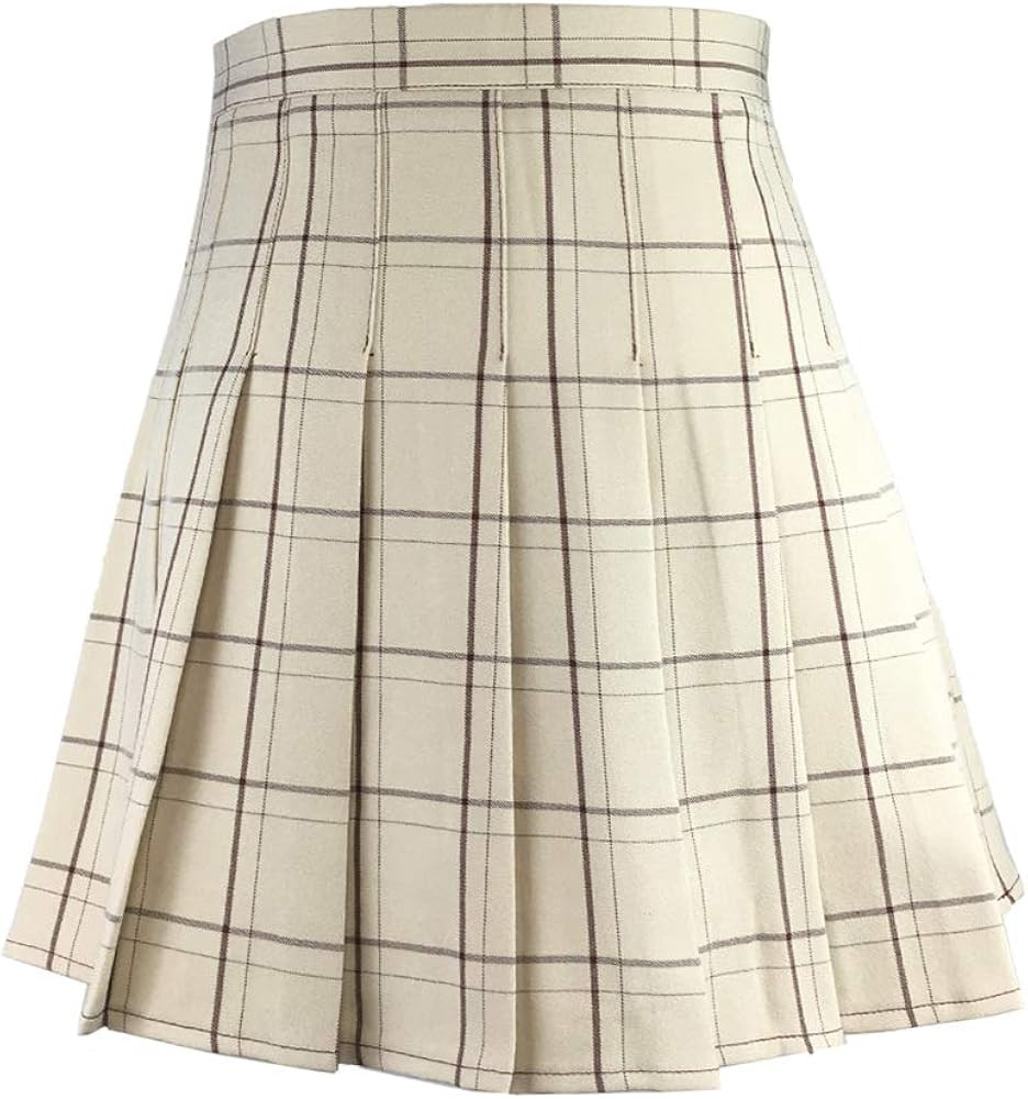 Hoerev Women Girls Short High Waist Pleated Skater Tennis Skirt | Amazon (US)
