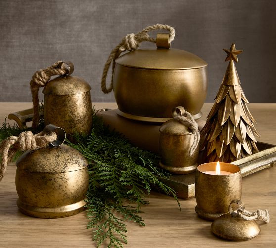 St. Jude Vintage Bell Candle - Winter Spruce | Pottery Barn (US)
