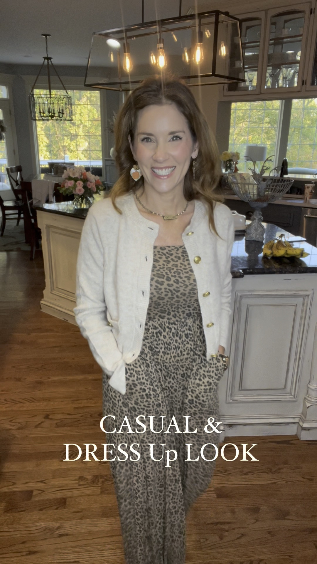 Love this jumpsuit with sweater jacket 🤍

Wearing an x-Small in both  

Earrings and necklace
Can be found at https://www.crazybusymama.com/CBMearrings

Use code:LORI10 to save  
