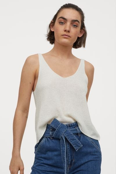 Knitted strappy top | H&M (UK, MY, IN, SG, PH, TW, HK)