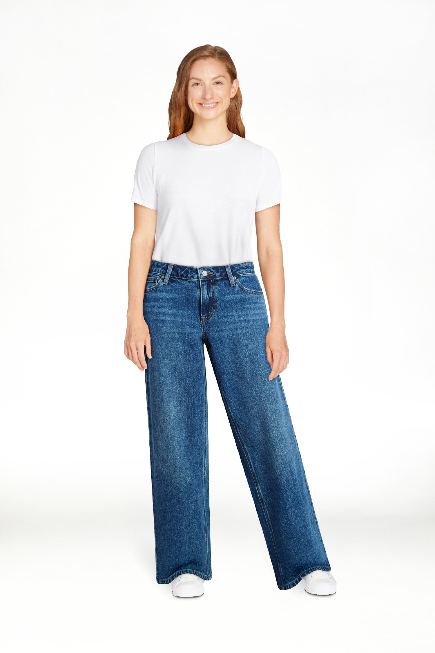 No Boundaries Mid Rise Baggy Jeans, 29", 31", 33" Inseams, Women's Sizes 00-24W | Walmart (US)