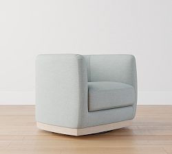 Danton Wood Base Swivel Chair | Pottery Barn (US)