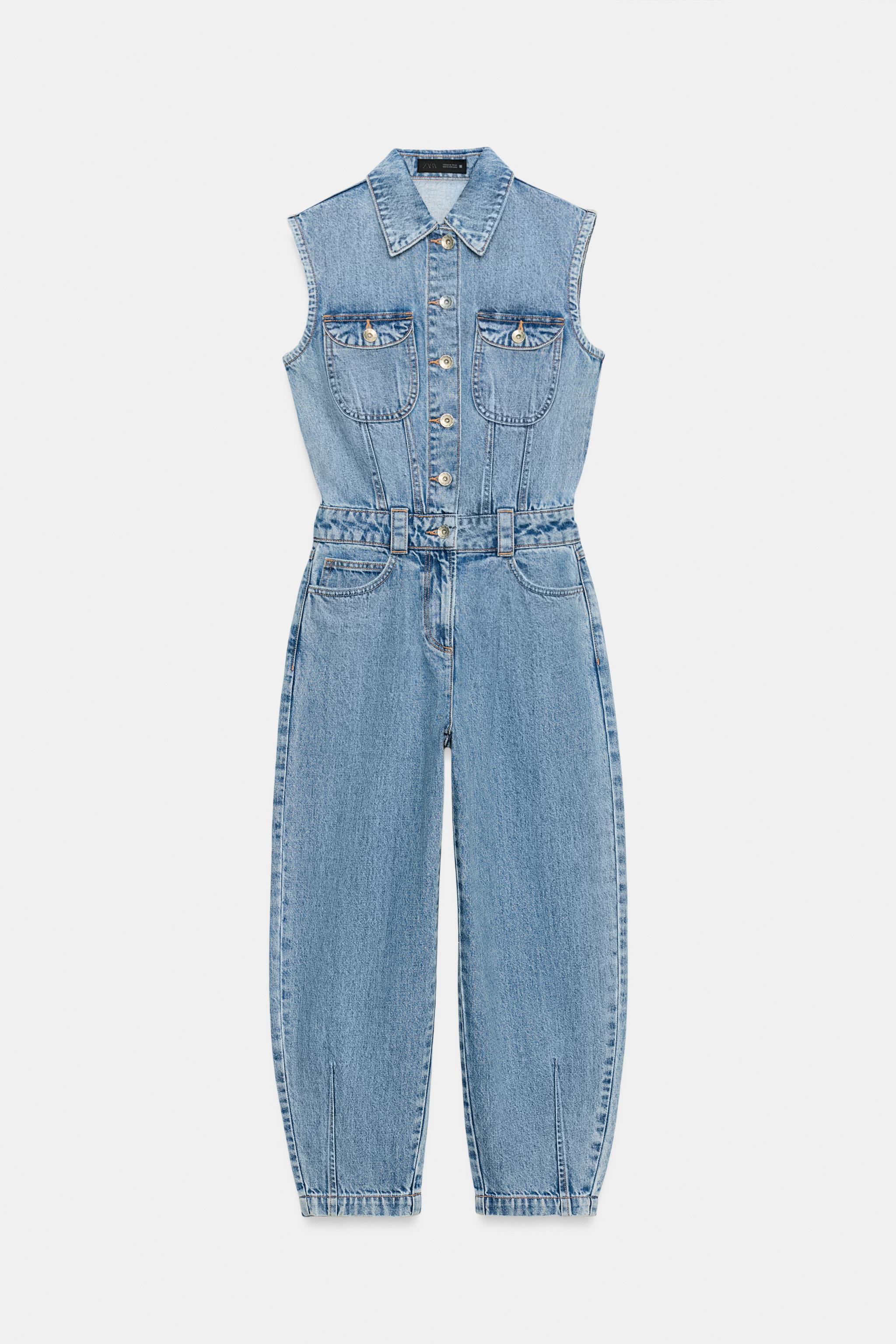 Z1975 BALLOON LEG DENIM JUMPSUIT | Zara US