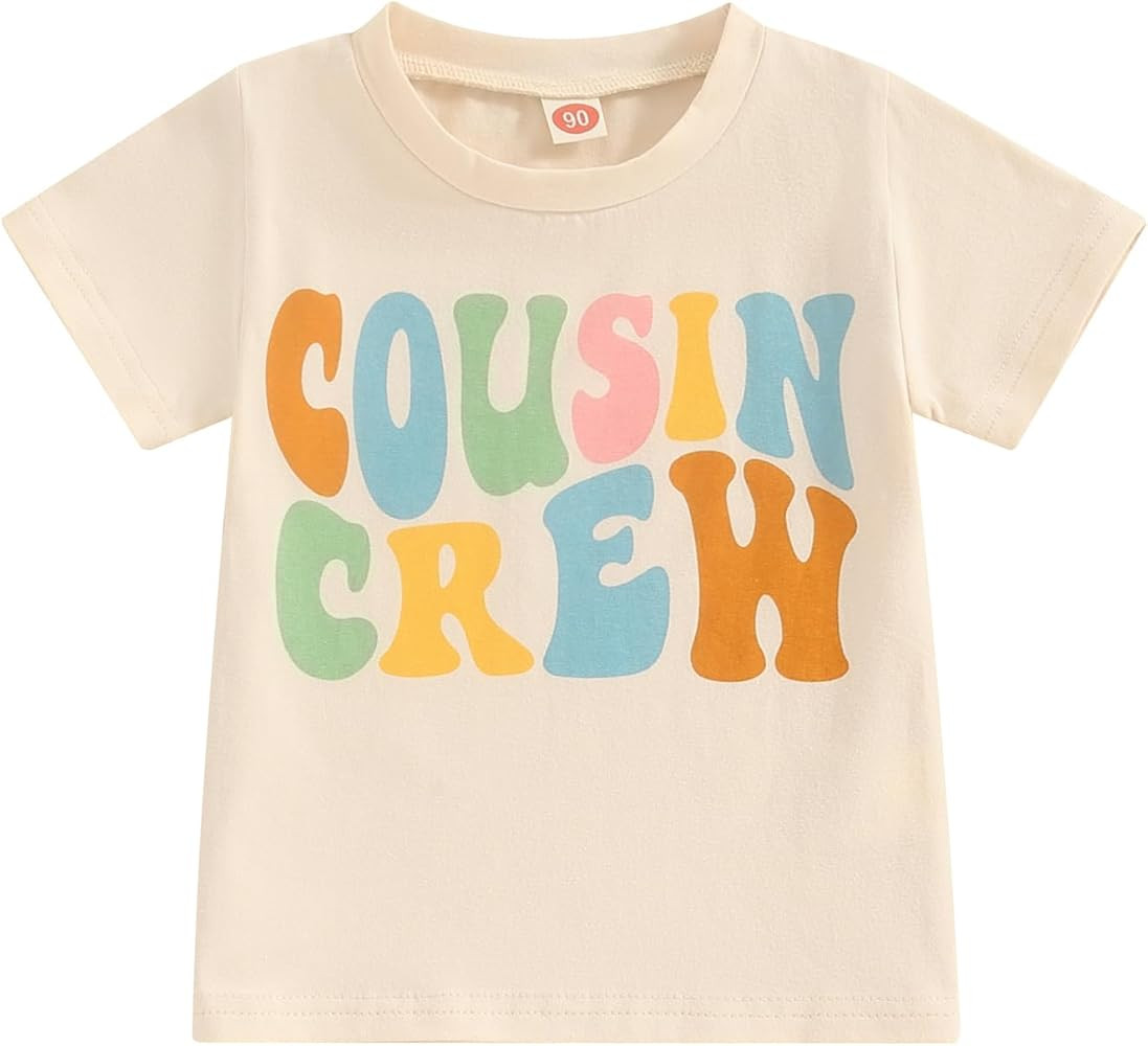 Cousin Crew Toddler Baby Boy Girl Lil Sis Big Bro Matching Outfits T Shirt Top Summer Clothes | Amazon (US)