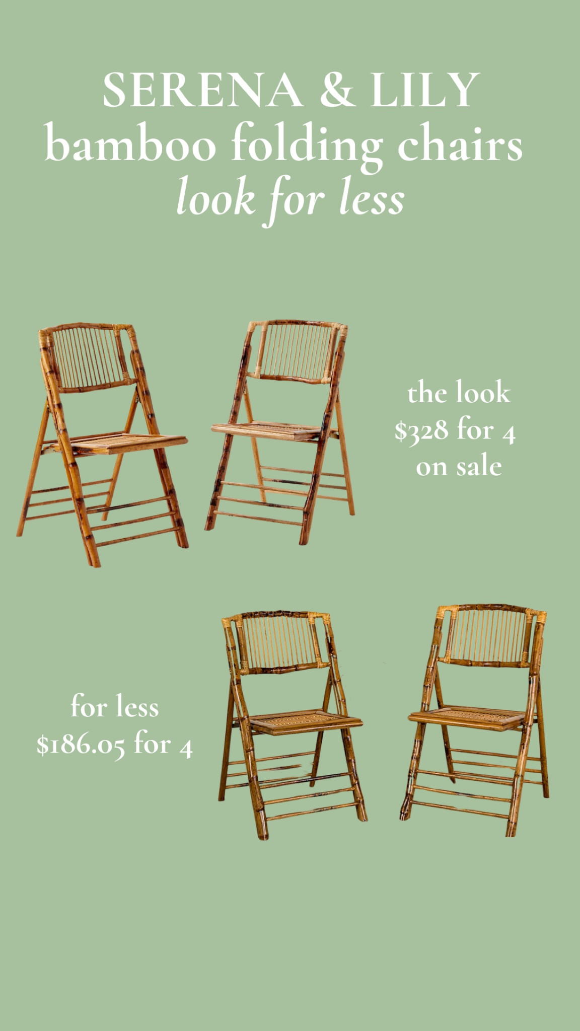 I simply love The Look and The Look for Less for these gorgeous  bamboo folding chairs!

#LTKSaleAlert #LTKHome #LTKSeasonal