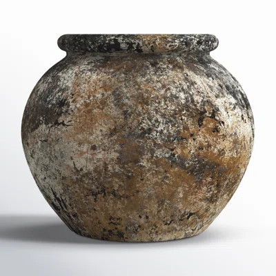 Zera Rust Gray Indoor / Outdoor Terracotta Table Vase | Wayfair North America