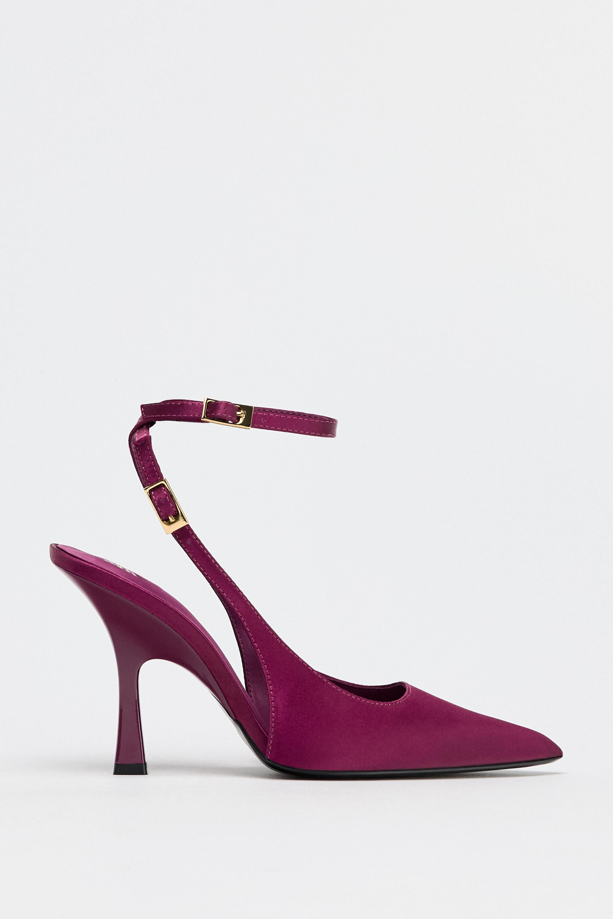 SATIN-EFFECT SLINGBACK SHOES | Zara US