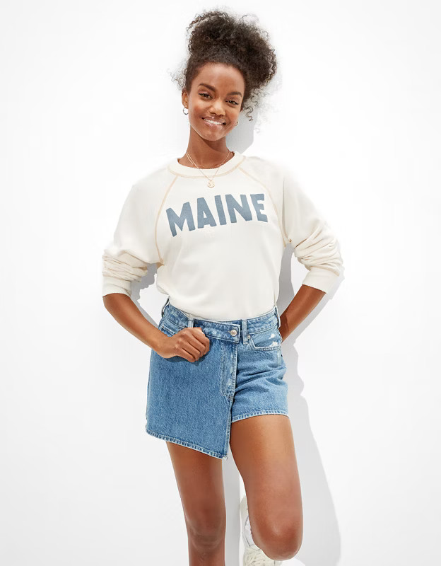 AE Denim Mom Skort | American Eagle Outfitters (US & CA)