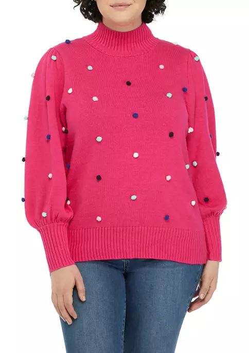 Plus Size Pom Pom Sweater | Belk