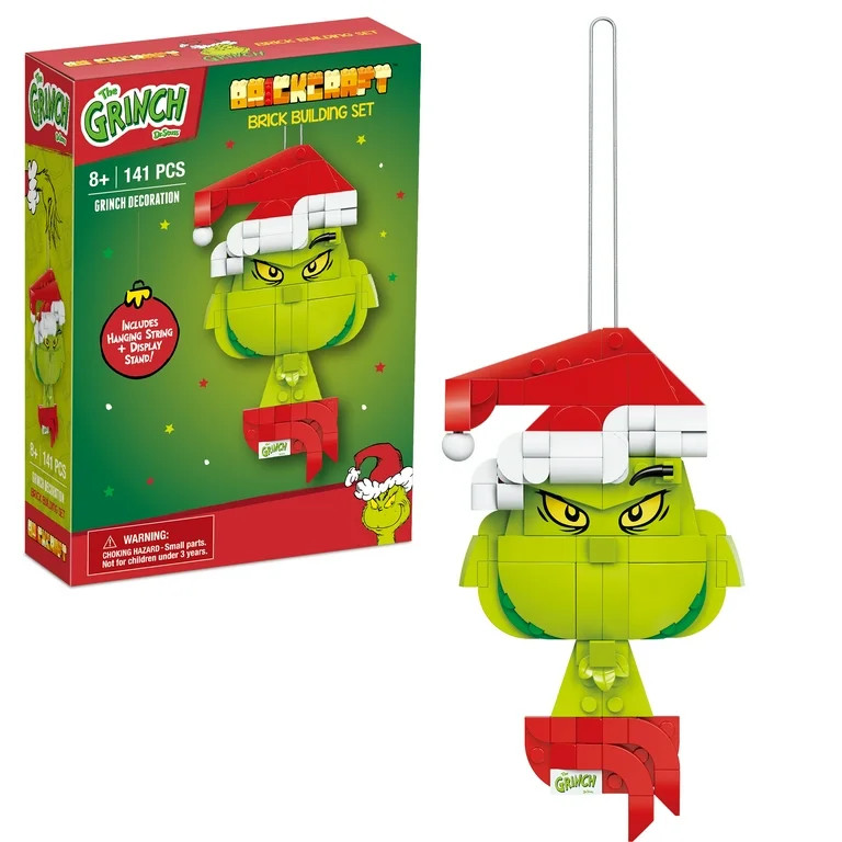 Brickcraft Grinch Decoration Brick Building Kit (141-Plastic Piece Set), Limited Edition, Hanging... | Walmart (US)