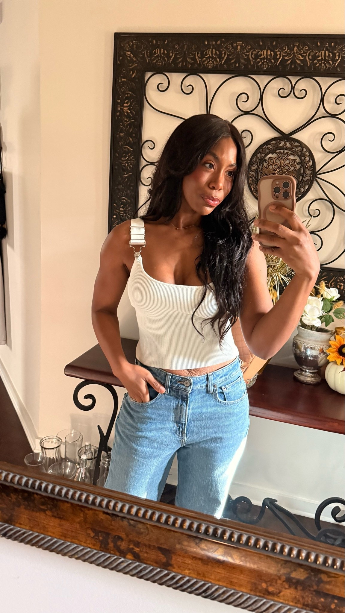 Outfit of the night for dinner and what I used to get ready! Linked my hair products that I bring when I travel. Heatless curlers to the rescue

#LTKootd