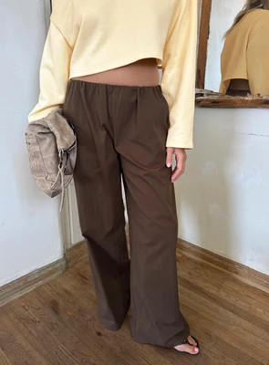 Lunea Concealed Waistband Pants Brown | Princess Polly US