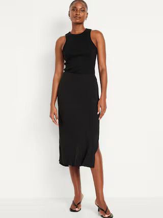 High-Waisted Midi Slip Skirt | Old Navy (US)