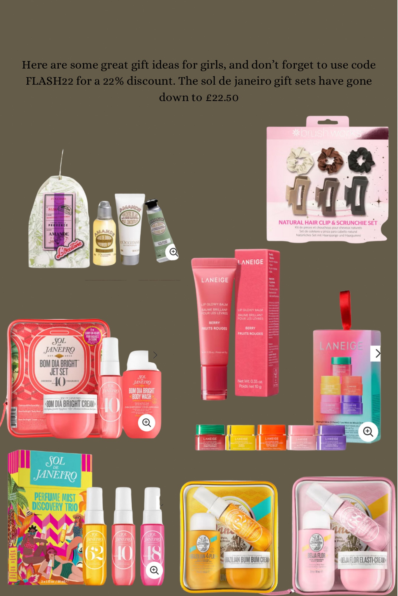 Lookfantastic’s 25% off on selected items makes these Sol de Janeiro gift sets a fantastic steal at just £22.50! Here are a few gift ideas for girls, or maybe just a little treat for yourself 💖

#LTKautumn #LTKgiftguide #LTKbeauty
