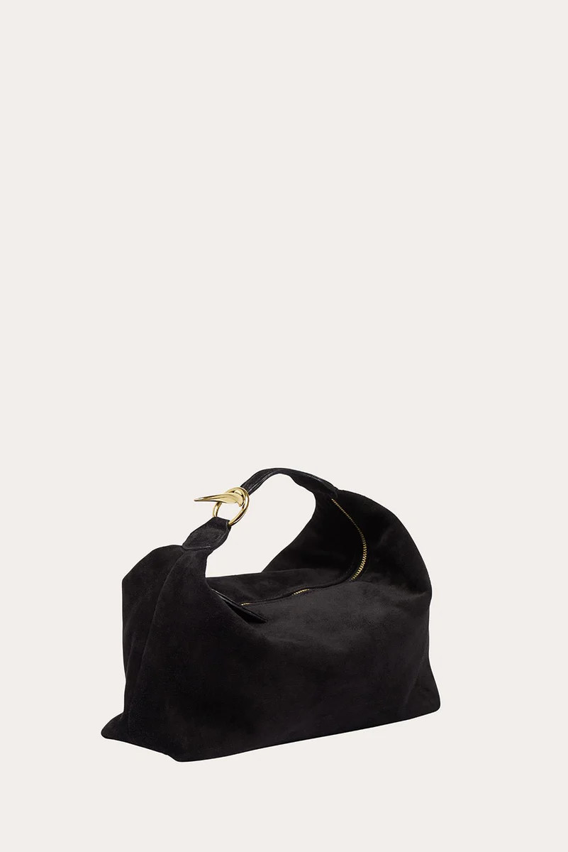 Pillow Pouch Suede Black | LITTLE LIFFNER