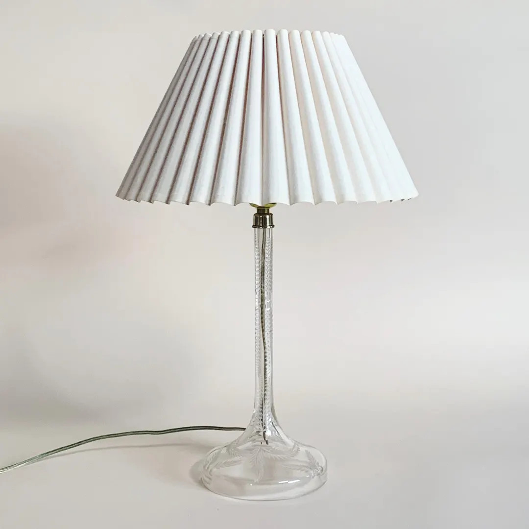 ART DECO LAMP // Etched Glass Art Deco Lamp, Base Only. Two Available, Sold Separately. - Etsy | Etsy (US)