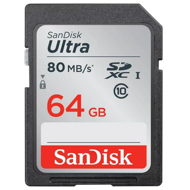 SanDisk 64GB Ultra SXHC UHS-I Memory Card - 80MB/s, C10, Full HD, SD Card - SDSDUNC-064G-GN6IN | Walmart (US)