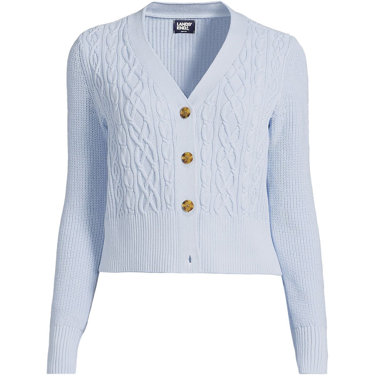 Women's Drifter Relaxed Cable Cardigan Sweater | Lands' End (US)