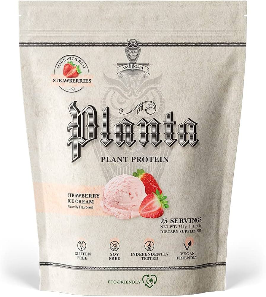 Ambrosia Planta - Plant-Based Protein Powder 20g | Dairy Free Vegan Protein Powder with BCAA Amin... | Amazon (US)