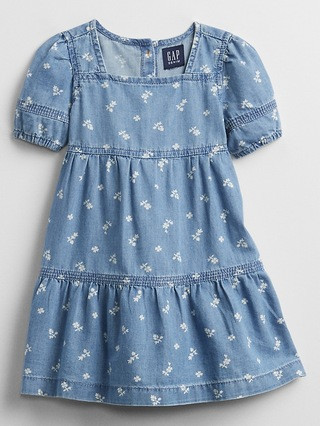 Toddler Chambray Tiered Dress | Gap Factory
