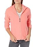 Amazon Essentials Women's Classic Fit Long-Sleeve Full-Zip Polar Soft Fleece Jacket, Bright Coral, X | Amazon (US)