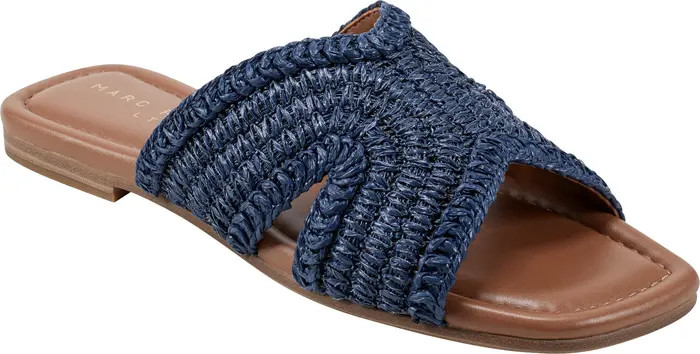 Narda Raffia Slide Sandal (Women) | Nordstrom