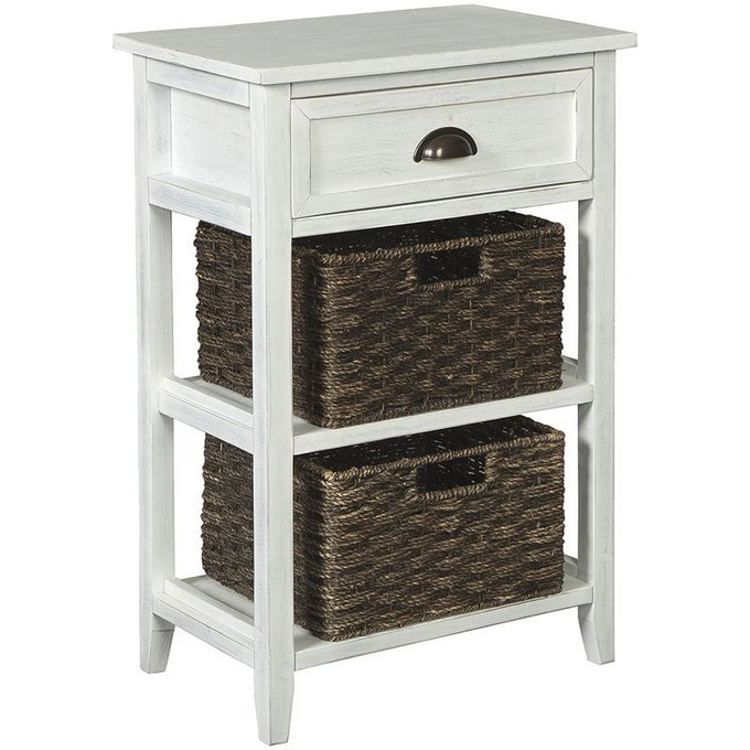 Click for more info about Bowery Hill 1 Drawer End Table in Antique White