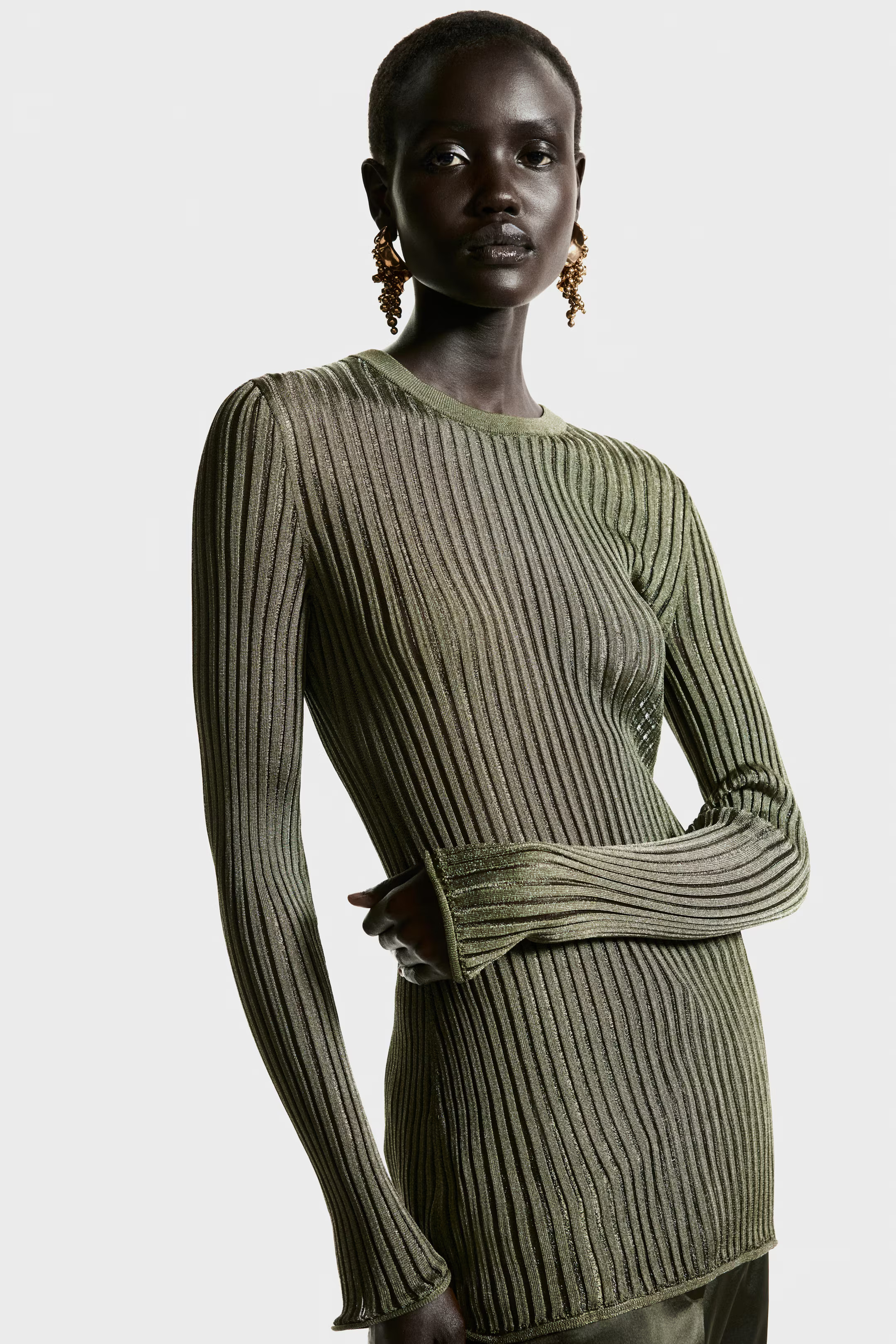 Sheer rib-knit top | H&M (UK, MY, IN, SG, PH, TW, HK)