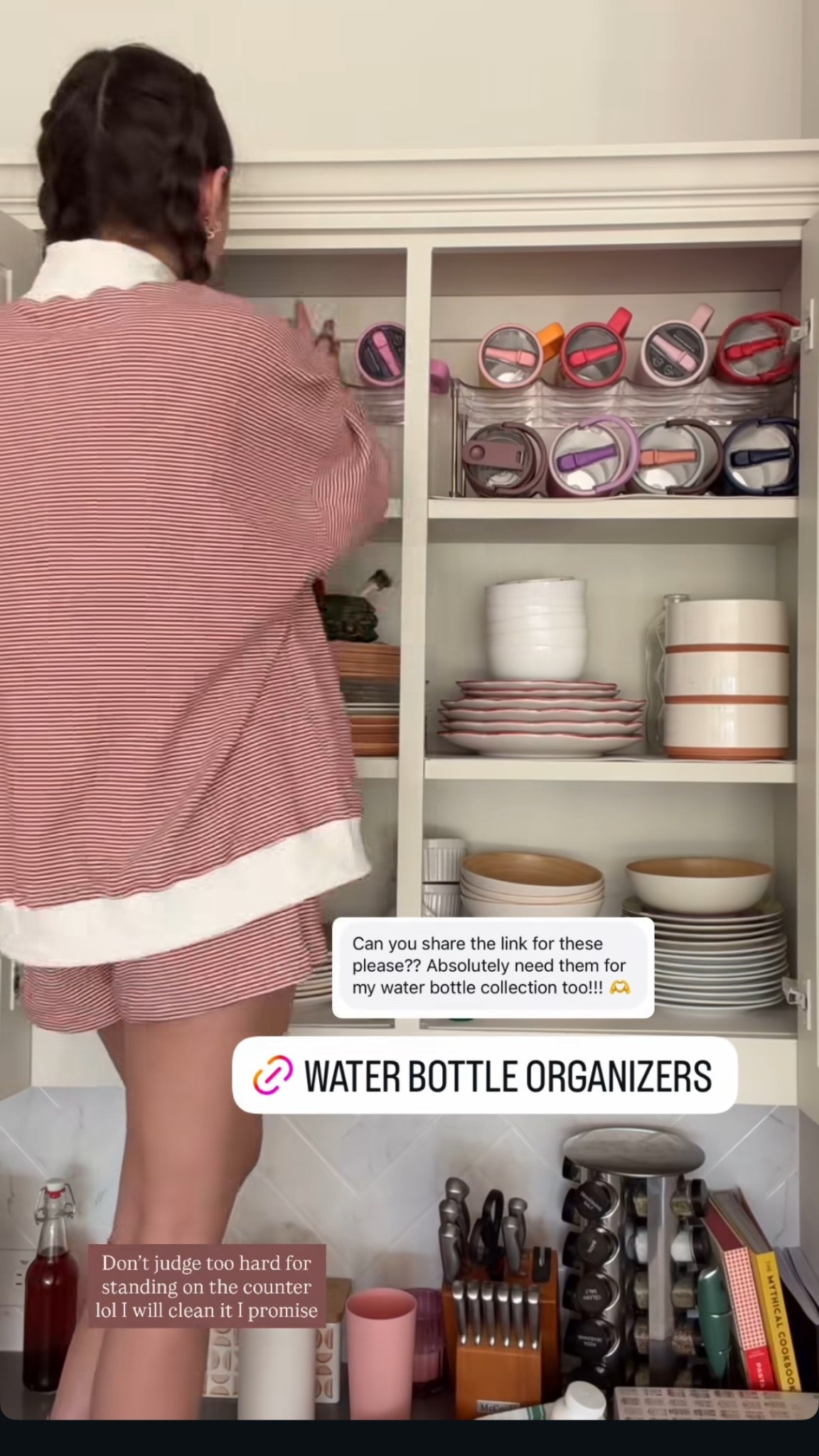 Organized all of my water bottles and Hydrojugs today! I linked the organizer and my favorite water bottles at the moment ! ￼

#LTKdayinmylife #LTKvlog #LTKHome