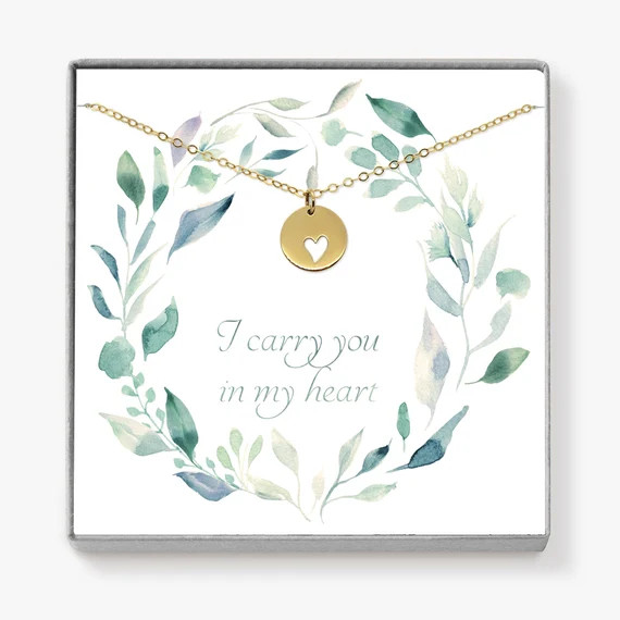 Miscarriage Necklace, Heart Necklace, Bereavement Gift, Condolence Gift, Infant Loss, Sympathy Gi... | Etsy (US)