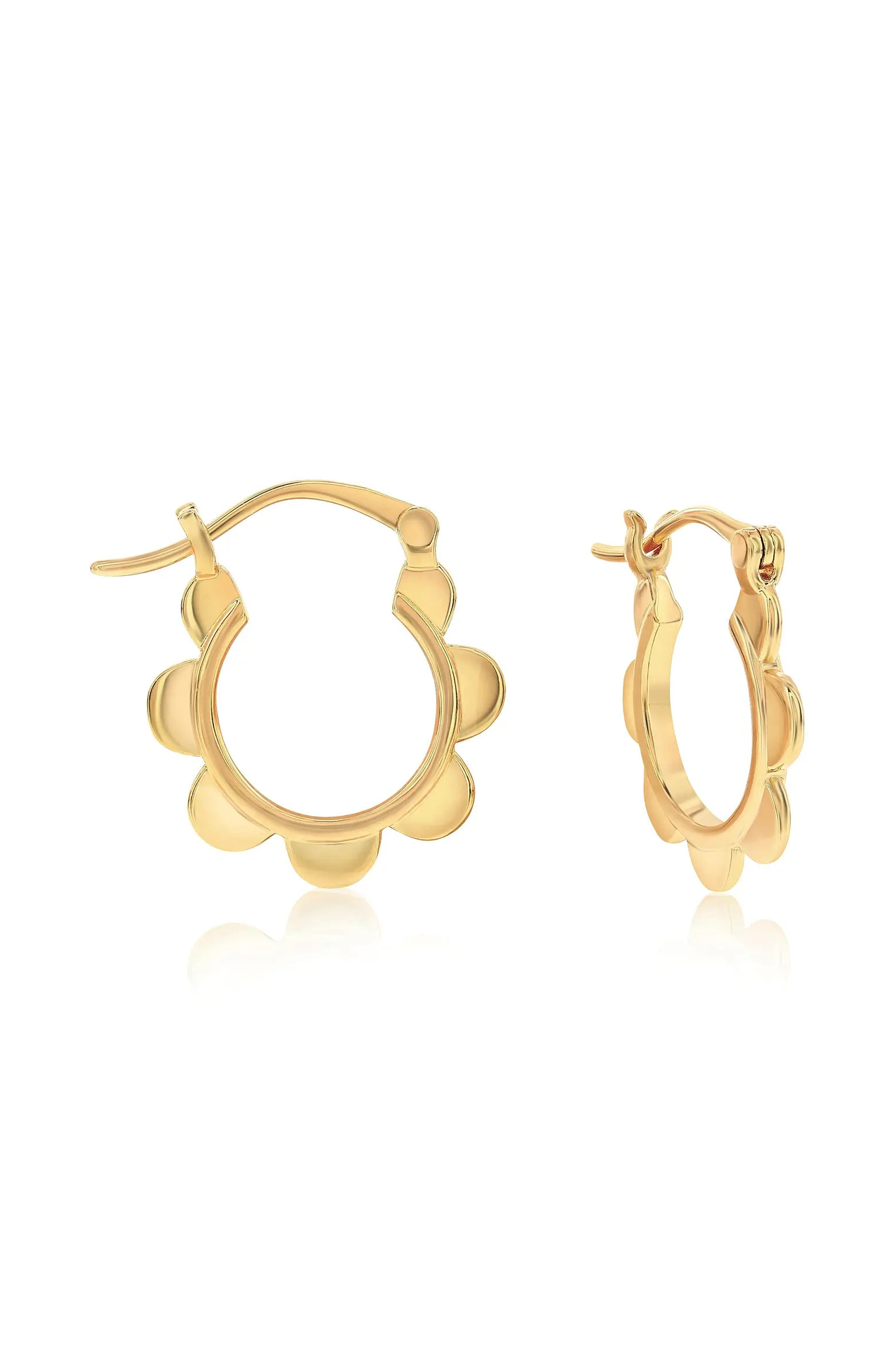 Donatello Gian Gold-Tone Flower Hoops | Nordstrom | Nordstrom