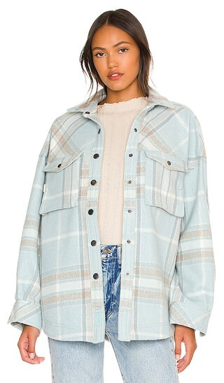Cabin Cozy Button Down in Seafoam | Revolve Clothing (Global)