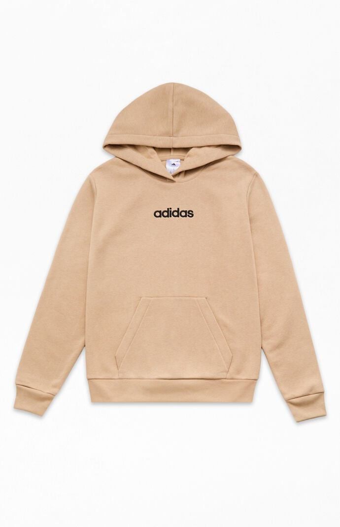 Adidas Kids Tan Essential Embroidered Hoodie - Size Small | PacSun
