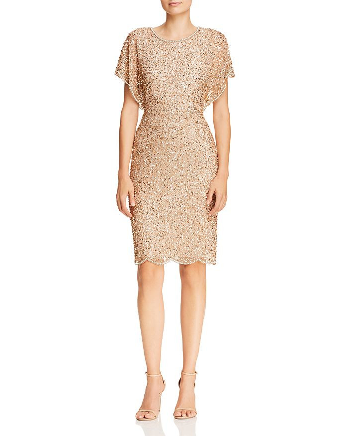 Beaded Flutter-Sleeve Dress | Bloomingdale's (US)