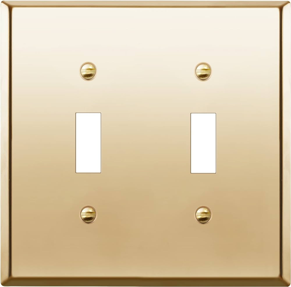 ENERLITES Toggle Light Switch Metal Wall Plate, Stainless Steel 201, Corrosion Resistant, Size 2-... | Amazon (US)
