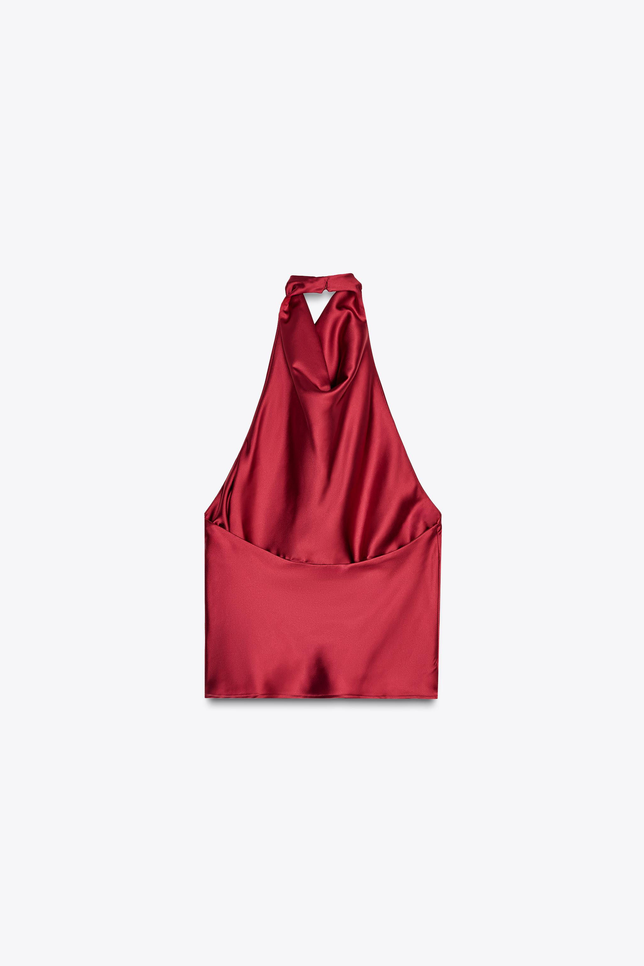SATIN HALTER TOP | Zara UK