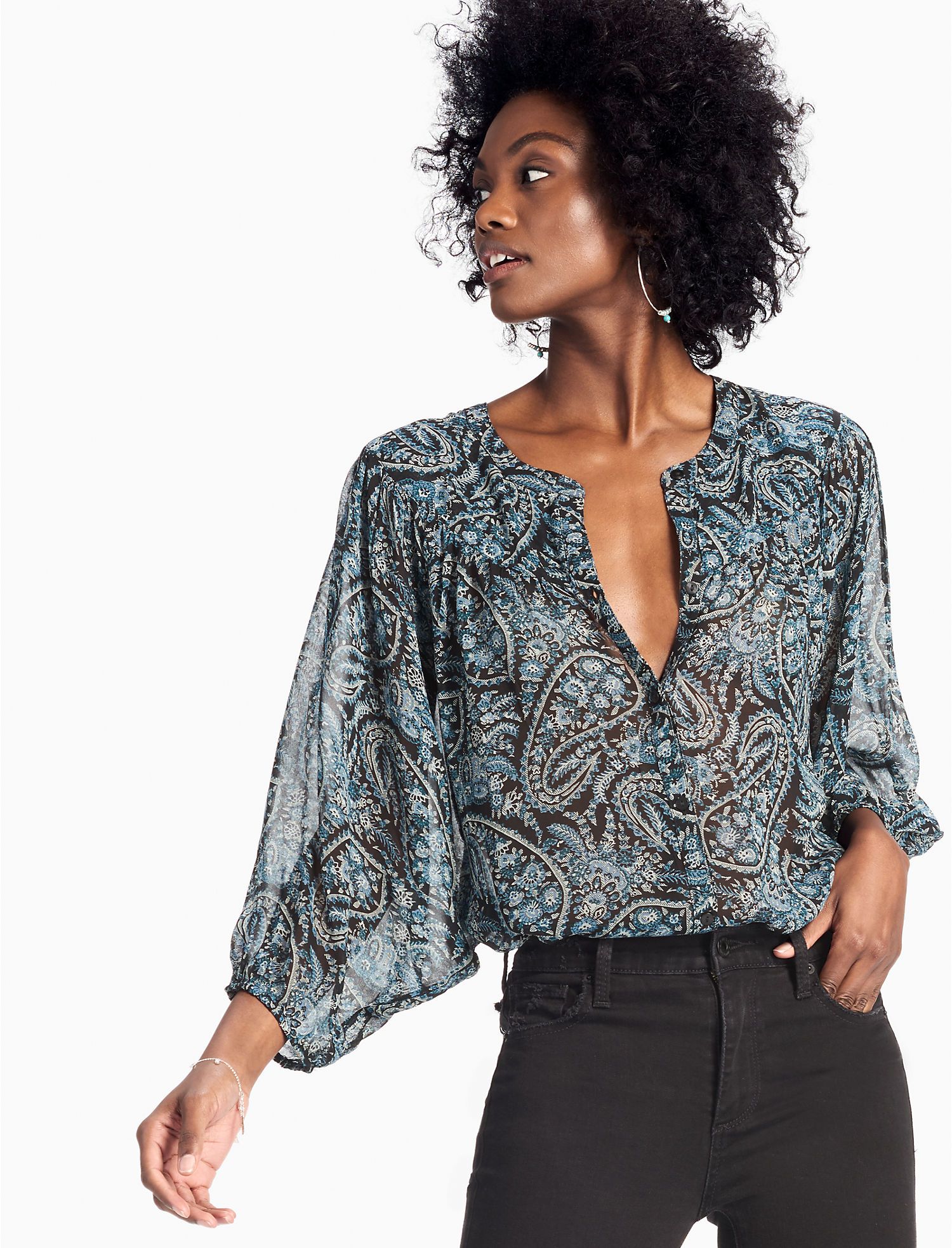 Dolman Paisley Peasant Top | Lucky Brand | Lucky Brand