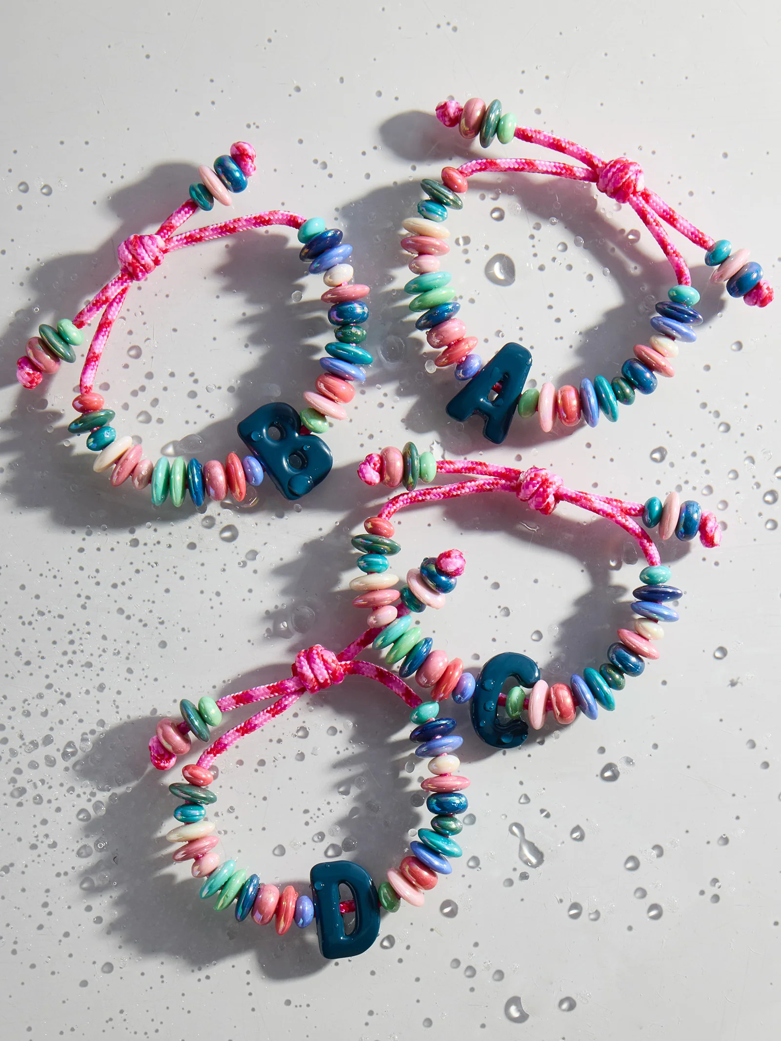 Make Waves Initial Bracelet - Multi/Navy | BaubleBar
