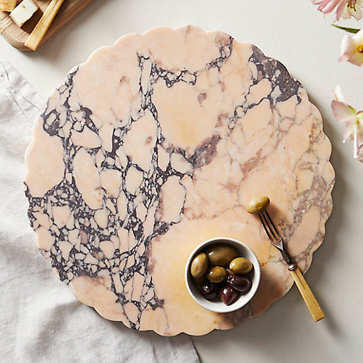 Scalloped Breccia Marble Serving Board | Terrain