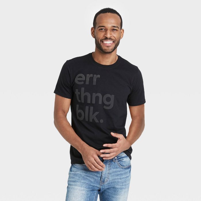 Black History Month Men's 'Errthng Blk' Short Sleeve T-Shirt - Black | Target