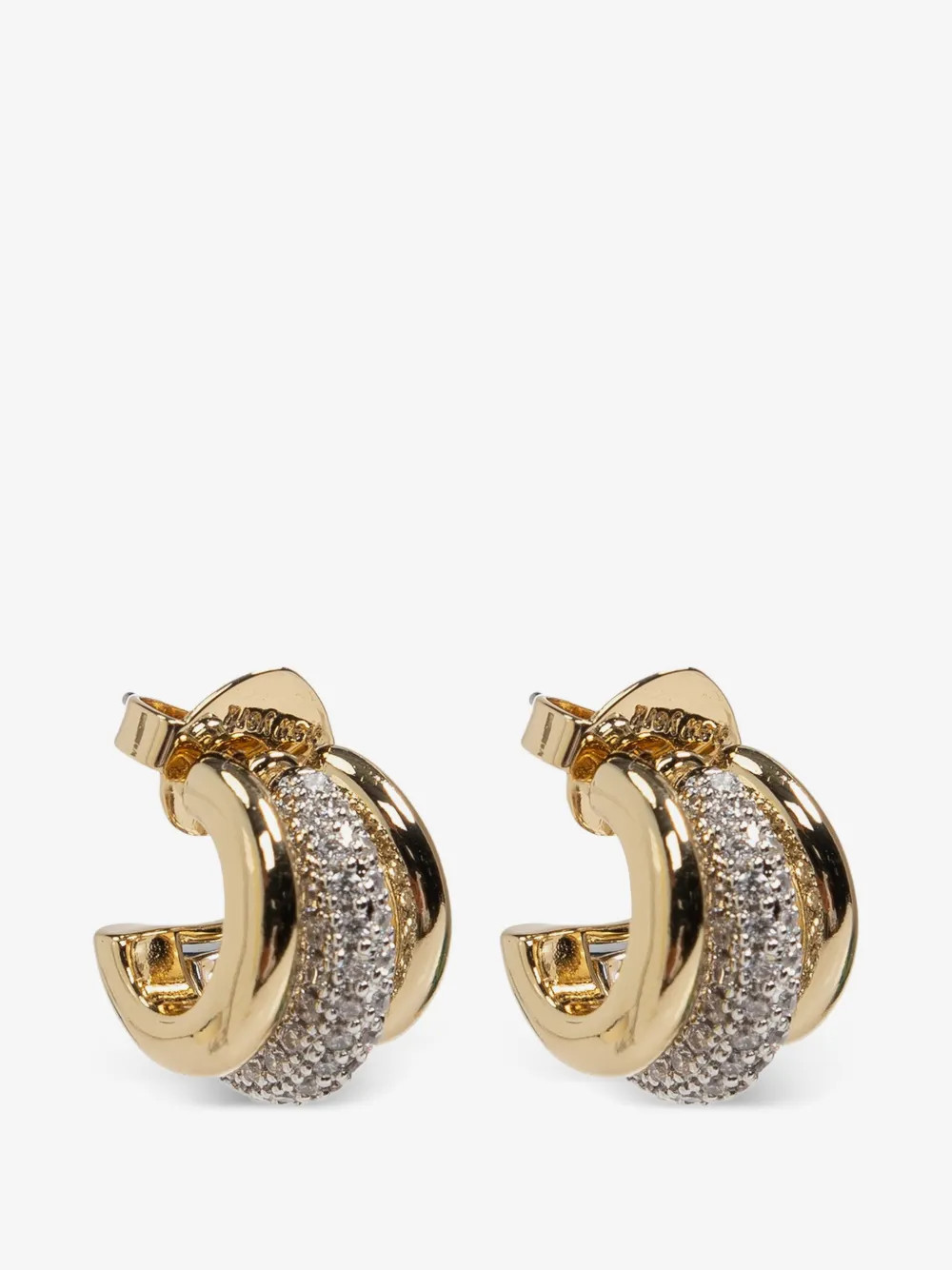crystal-embellished huggie earrings | Farfetch Global
