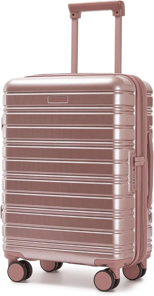 LARVENDER Carry On Luggage 22x14x9 Airline Approved, 20 Inch Expandable PC+ABS Hardside Suitcase ... | Amazon (US)
