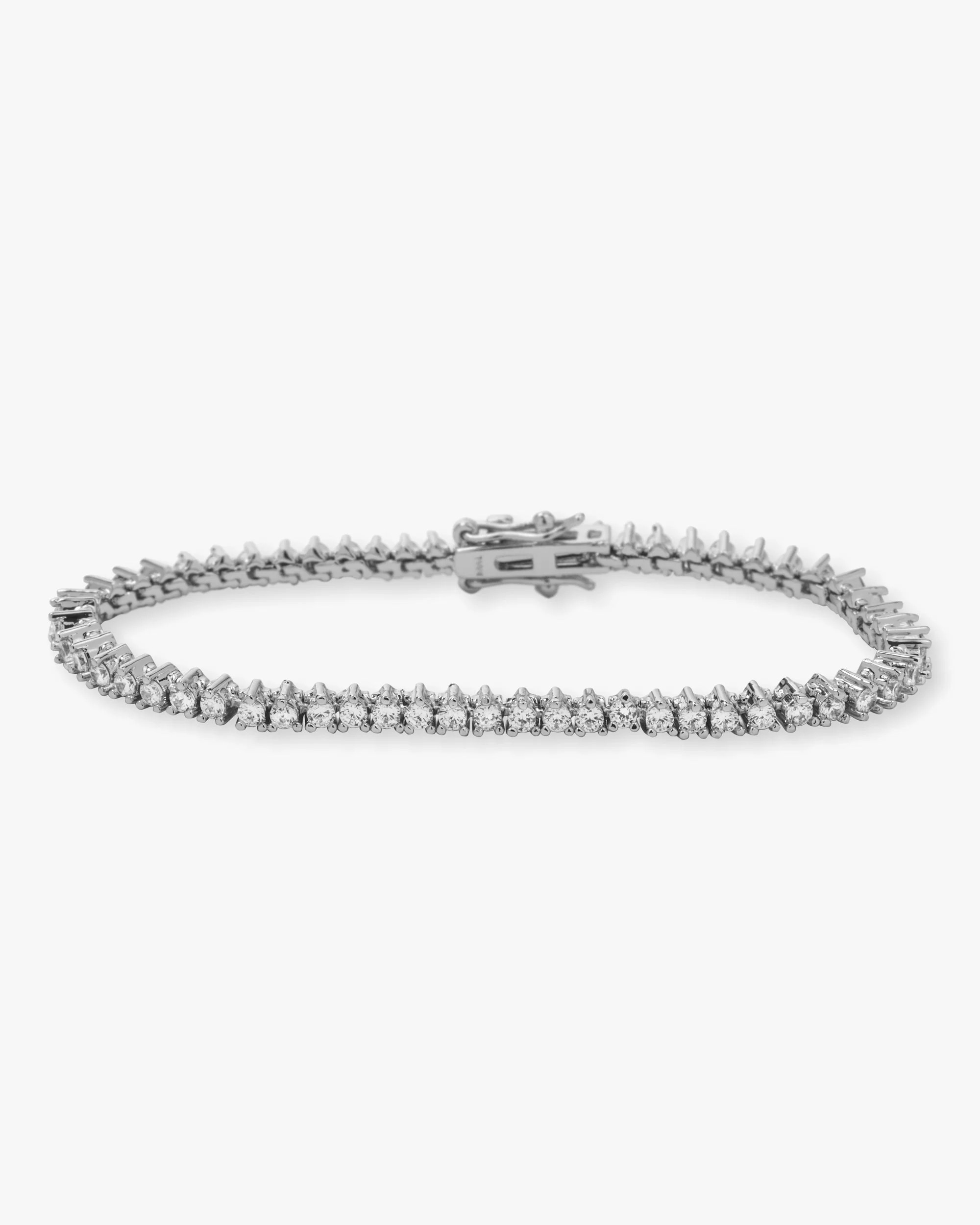 Baby Not Your Basic Tennis Bracelet - Silver|White Diamondettes | Melinda Maria Jewelry