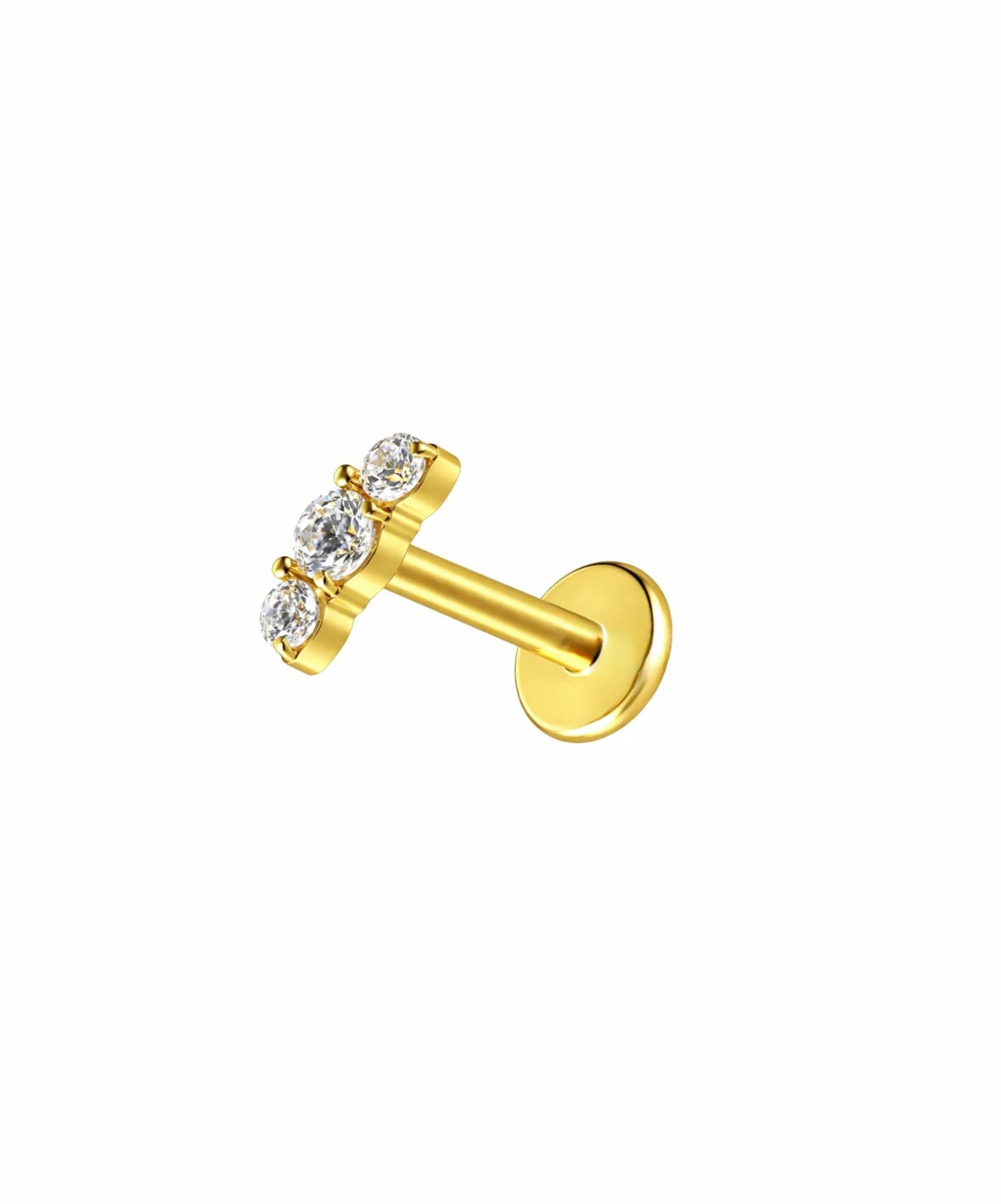 Celeste Trio Flat Back Stud | Pierced by Ash Design