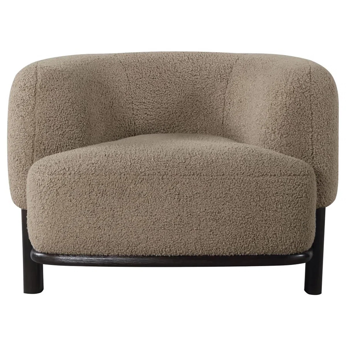 Kendricks Upholstered Barrel Back Accent Chair Mushroom | Wayfair North America