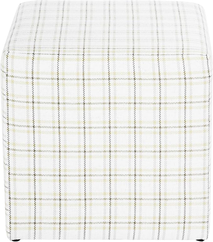 HomePop 19” Square Upholstered Ottoman with Solid & Engineered Wood Frame, Modern Cube Accent S... | Amazon (US)